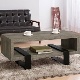 Gareth Grey Driftwood 1-shelf Coffee Table B062P145594