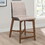 Ethel Light Grey and Natural Walnut Upholstered Counter Height Stools (Set of 2) B062P145603