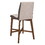 Ethel Light Grey and Natural Walnut Upholstered Counter Height Stools (Set of 2) B062P145603