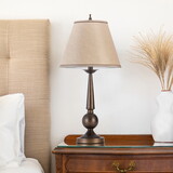 Eliza Bronze and Beige Table Lamps with Cone Shade (Set of 2) B062P145609