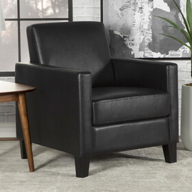 Jared Black Cushion Back Upholstered Accent Chair B062P145613