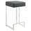 Farrier Grey and Chrome Upholstered Counter Height Stool B062P145623