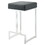 Farrier Black and Chrome Upholstered Counter Height Stool B062P145628