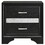 Alexandria Black 2-drawer Nightstand with Hidden Jewelry Tray B062P145652