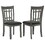 Antonia Medium Grey and Black Lattice Back Side Chairs (Set of 2) B062P145657