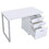 Garrett White 3-drawer Reversible Office Desk B062P145660