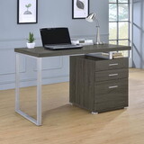Garrett Weathered Grey 3-drawer Reversible Office Desk B062P145661