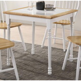 Charlaine Natural and White Dining Table B062P145673