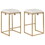 Soccoro Beige and Gold Square Counter Height Stools (Set of 2) B062P145674