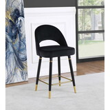 Sophie Black Open Back Counter Height Stools (Set of 2) B062P145678
