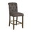 Croxton Grey and Rustic Brown Upholstered Counter Height Stools (Set of 2) B062P145680