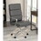 Amos Grey and Chrome Upholstered Office Chair with Casters B062P145687