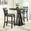 Morrison Cappuccino and Black Bar Height Stool (Set of 2) B062P153484