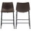 Hammond Brown and Black Armless Counter Height Stools (Set of 2) B062P153504