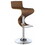 Selene Walnut and Chrome S-Shaped Adjustable Bar Stool B062P153511