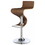 Selene Walnut and Chrome S-Shaped Adjustable Bar Stool B062P153511