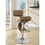 Selene Walnut and Chrome S-Shaped Adjustable Bar Stool B062P153511