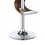 Selene Walnut and Chrome S-Shaped Adjustable Bar Stool B062P153511