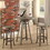 Emil Brushed Nutmeg and Slate Grey Adjustable Bar Stool (Set of 2) B062P153513