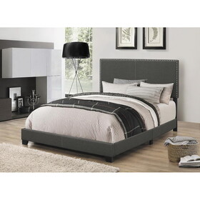 Guyancourt Charcoal Full Bed with Nailhead Trim P-B062P145650