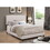 Guyancourt Ivory Twin Bed with Nailhead Trim B062P153537