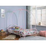 Avery Powder Pink Twin Canopy Bed B062P153545