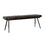 Willacy Espresso and Black Tufted Cushion Side Bench B062P153581