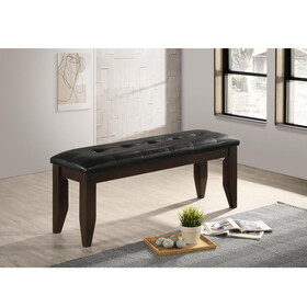 Saratoga Cappuccino and Black Upholestered Dining Bench B062P153586