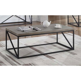 Montague Sonoma Grey and Black Rectangular Coffee Table B062P153605