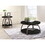 Andre Dark Grey and Black Nickel Round Coffee Table B062P153642
