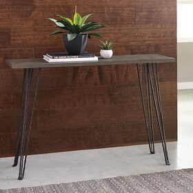 Marrowstone Concrete and Black Rectangular Console Table B062P153644