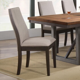 Charleston Taupe and Espresso Upholstered Dining Chair (Set of 2) B062P153678