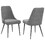 Simon Grey and Gunmetal Side Chair (Set of 2) B062P153680