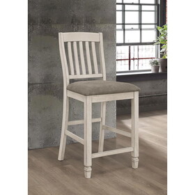 Naponset Nutmeg and Rustic Cream Counter Height Chair (Set of 2) B062P153683
