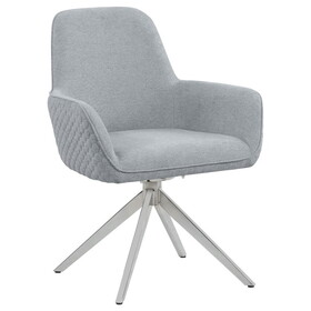 Swanside Light Grey and Chrome Flare Arm Side Chair B062P153684