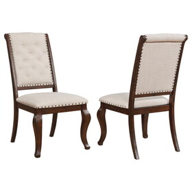 Fremont Cream and Antique Java Tufted Back Dining Chair (Set of 2) B062P153690