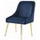 Walmer Dark Ink Blue and Gold Wingback Dining Chair (Set of 2) B062P153694