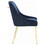 Walmer Dark Ink Blue and Gold Wingback Dining Chair (Set of 2) B062P153694