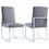 Warren Grey Cube Base Dining Chair (Set of 2) B062P153695