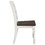 Bridgeview Dark Cocoa and White Ladder Back Side Chair (Set of 2) B062P153703