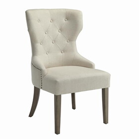 Summerside Beige and Rustic Smoke Tufted Dining Chair B062P153710