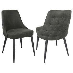 Daphney Light Grey Curved Back Side Chair (Set of 2) B062P153713