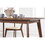 Morlins Retro Chestnut Dining Table with Angled Legs B062P153717