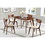 Morlins Retro Chestnut Dining Table with Angled Legs B062P153717