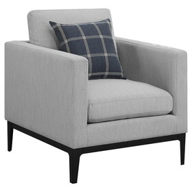 Saba Light Grey Cushion Back Chair B062P153747