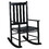Evenly Black Slat Back Rocking Chair B062P153753