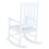 Evenly White Slat Back Rocking Chair B062P153757