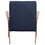 Gregg Dark Blue and Walnut Wooden Arms Accent Chair B062P153760