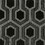 Rana Grey and Black Hexagon Print Barrel Back Accent Chair B062P153761