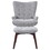 Laurent Grey and Brown Tufted Accent Chair with Ottoman B062P153762